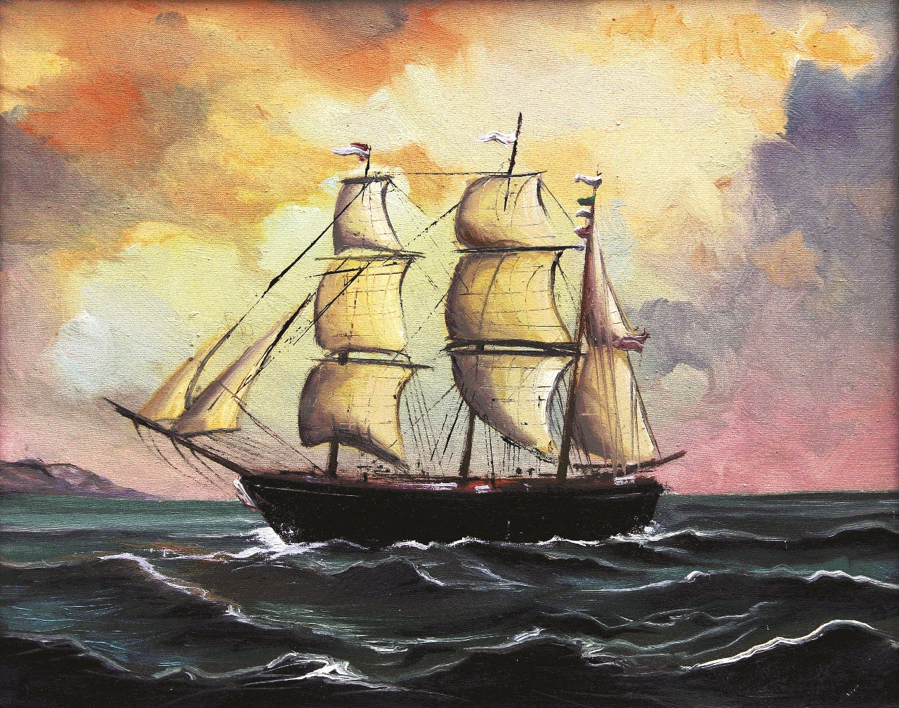 19. Nenad Marasović, "Jedrenjak", 40x50,5cm