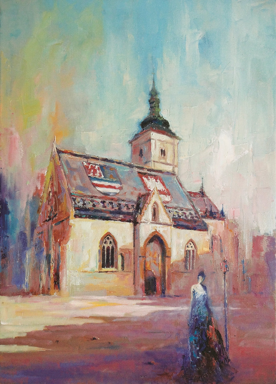 25. Ivica Petraš, "Crkva Sv. Marka", 55,5x40 cm