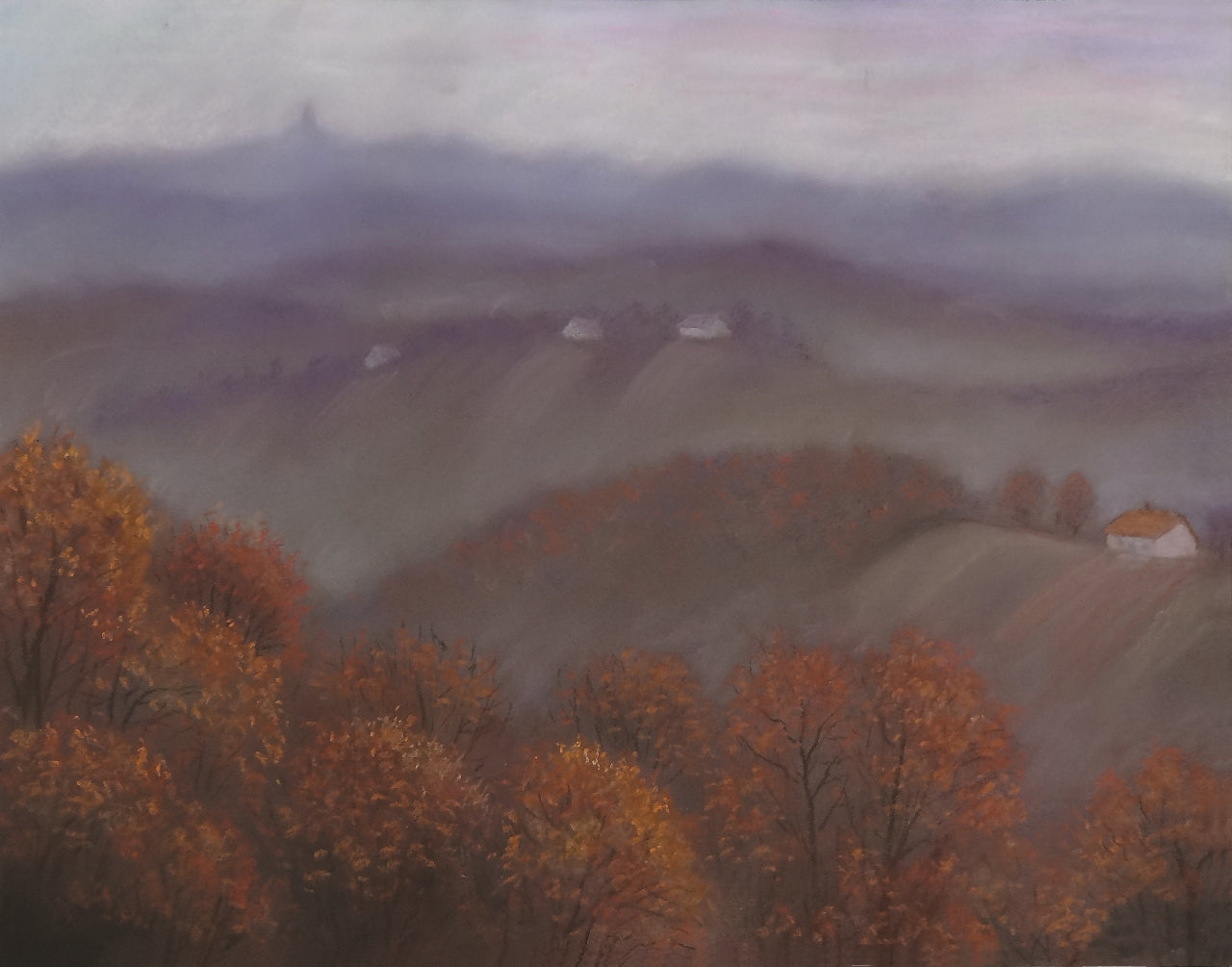 32. Josip Rubes, "Fall fog", 37,5x48,5 cm