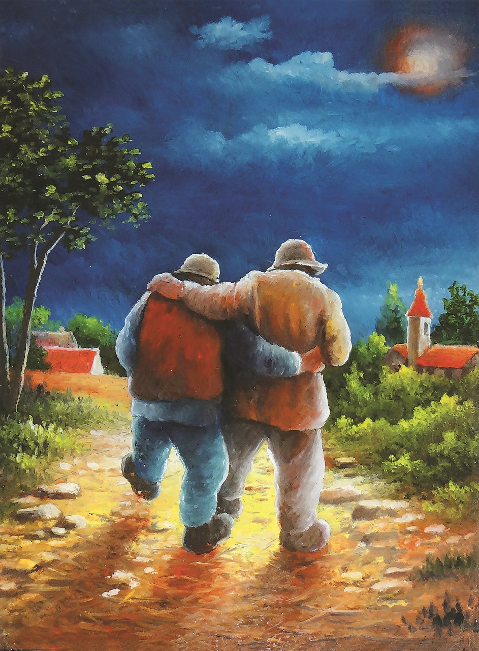39. Miro Pintar, "Prijatelji se vračaju kući", 54x40 cm
