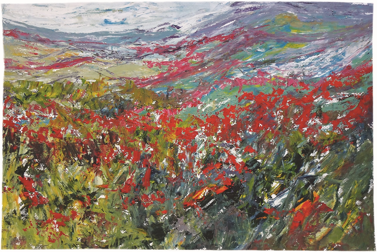 43. Blaženka Zvonković, "Polje maka", 39x59 cm