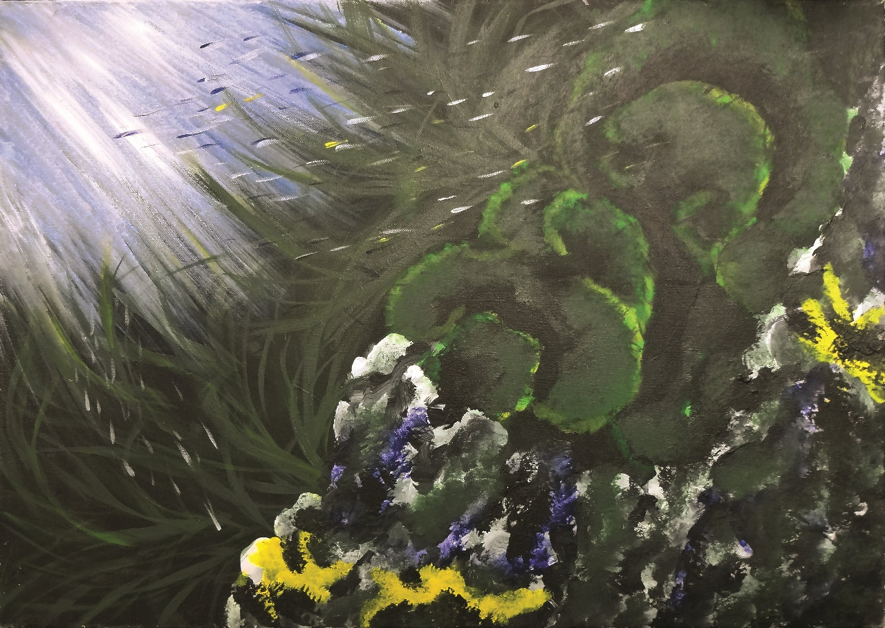 62. Marija Tomić, "Unter dem Meer", 40x56 cm
