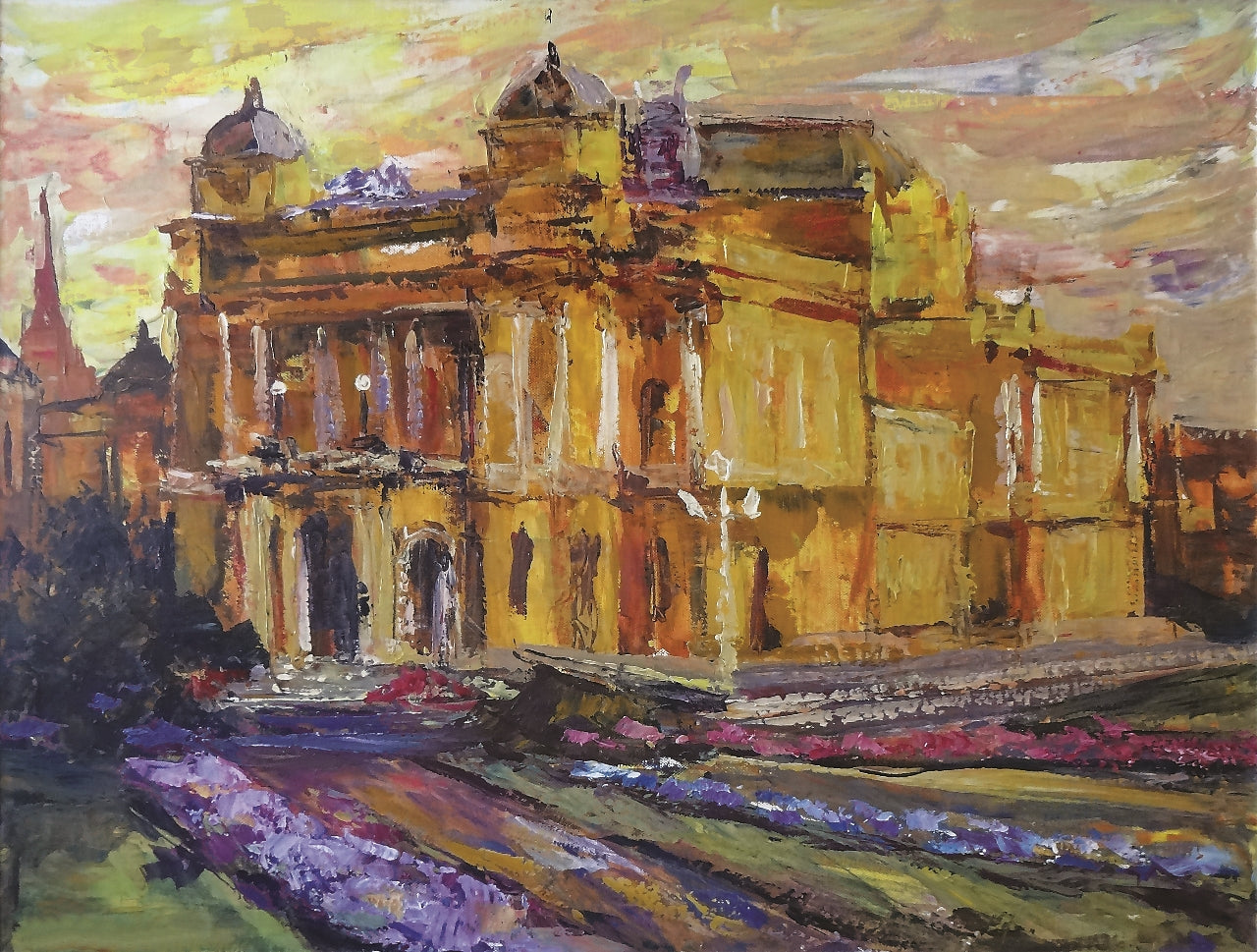 63. Blaženka Zvonković, "Das kroatische Nationaltheater", 40x53 cm