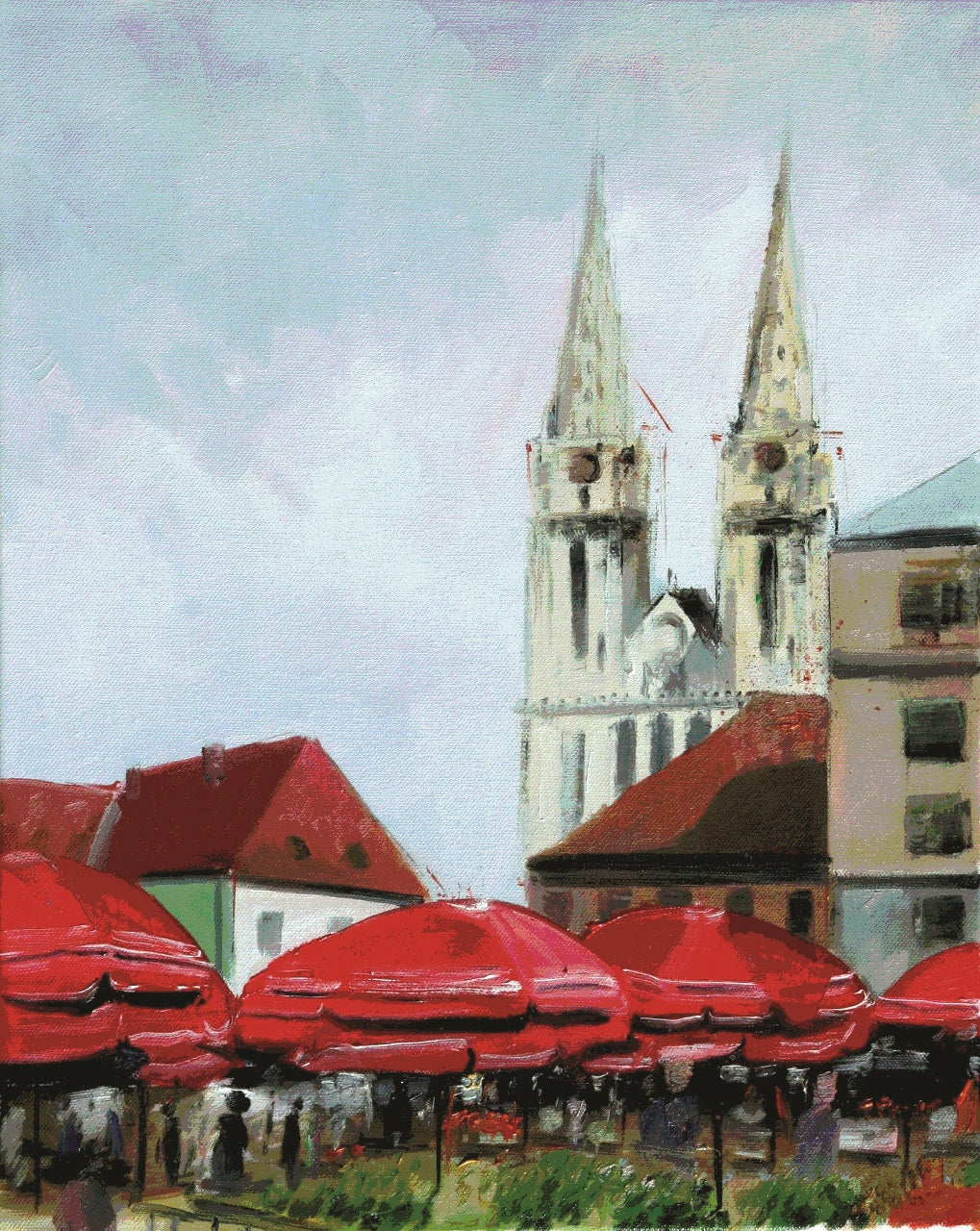 66. Nenad Marasović, "Der Blick zum Kathedrale", 50x40cm