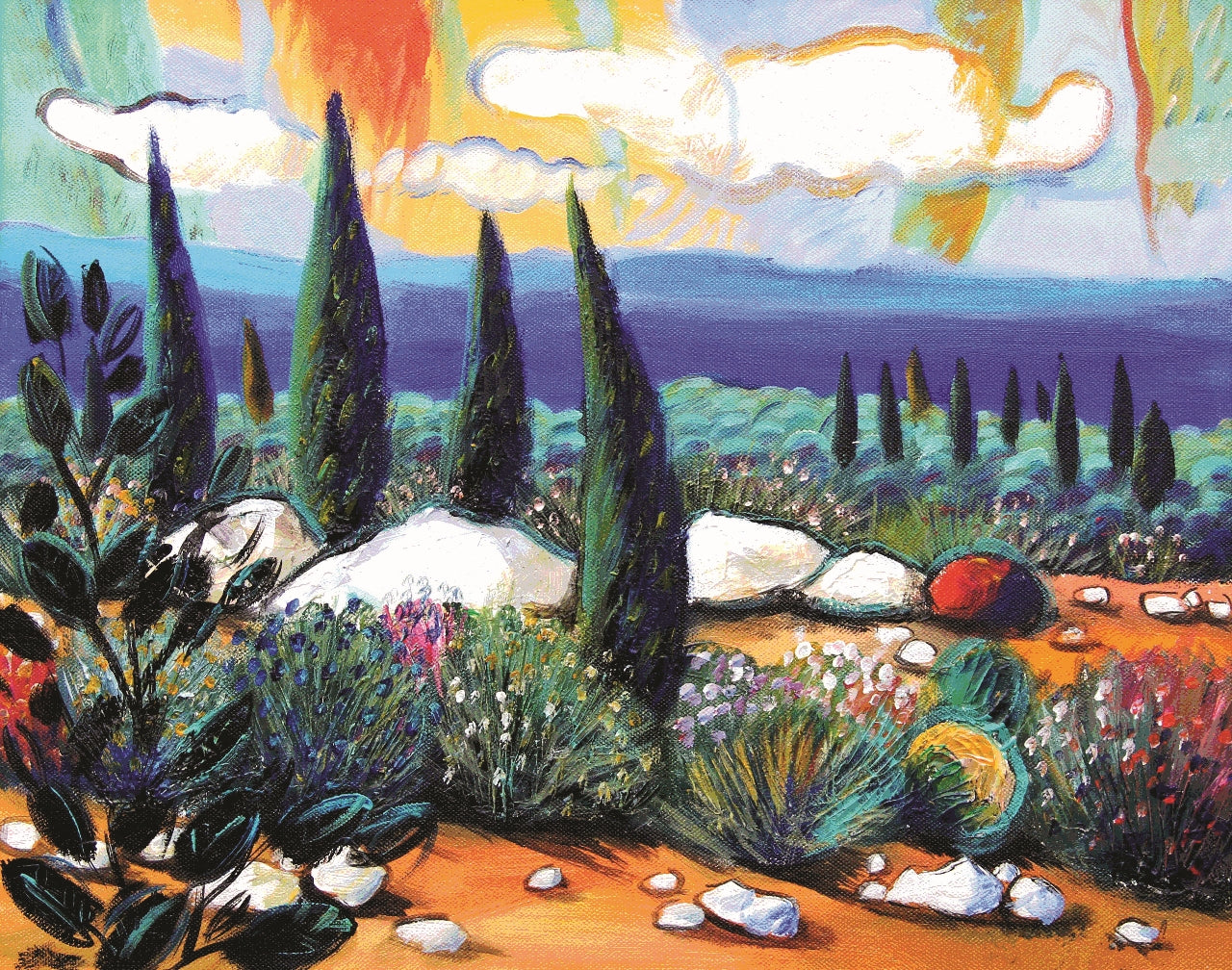 71. Nenad Marasović, "In der Mittelmeerlandschaft", 40x50,5 cm