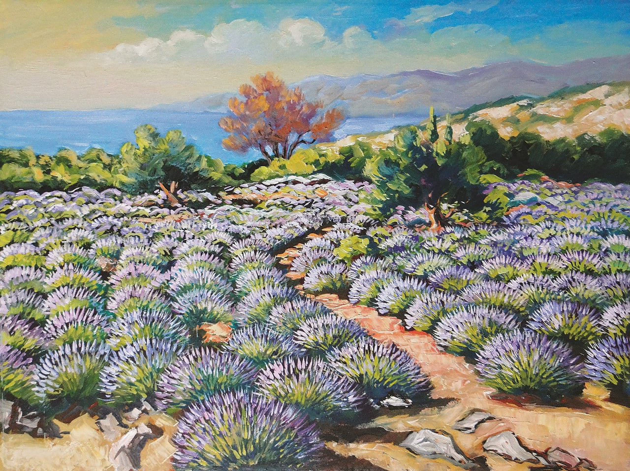 80. Ivan Vlašić, "Das Lavendelfeld", 40x53,5 cm