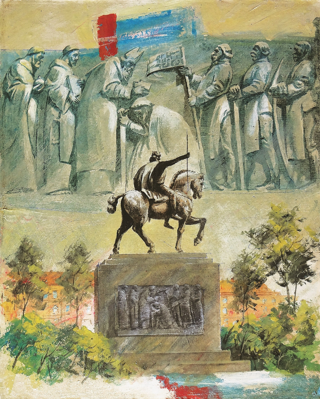 84. Mladen Legin, "King Tomislav", 50x40 cm