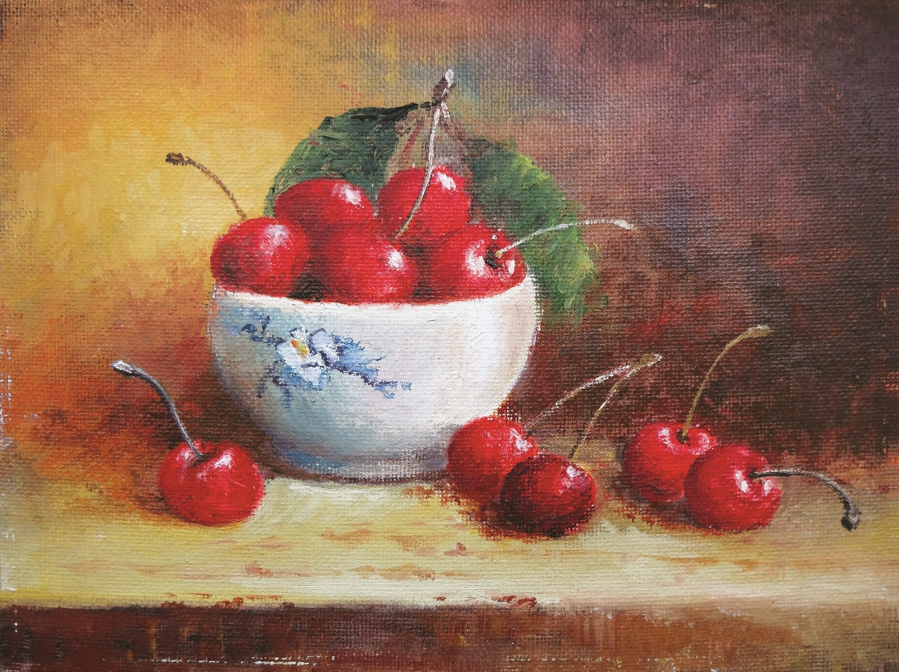 86. Sonja Pintar, "Die Kirschen", 40x53 cm