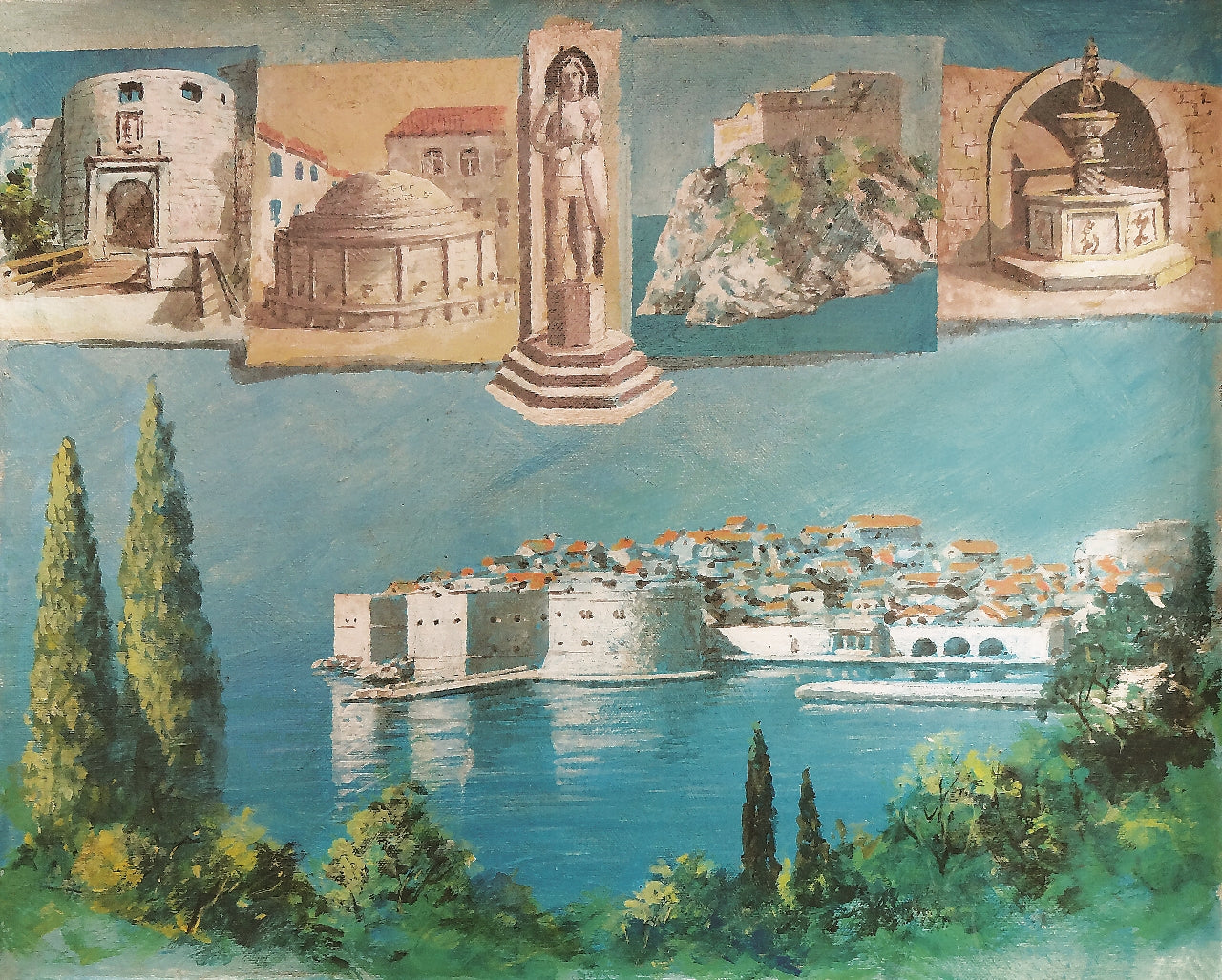 94. Mladen Legin, "Dubrovnik", 40x50 cm