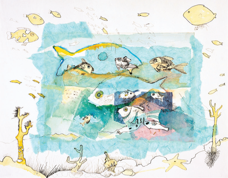 90. Karina Sladović, "Die Meereswelt", 40x53 cm
