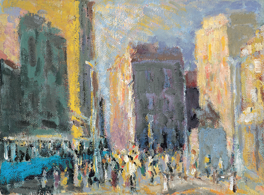 04. Niko Ančić, "Ban Jelačić Square", 40x53 cm