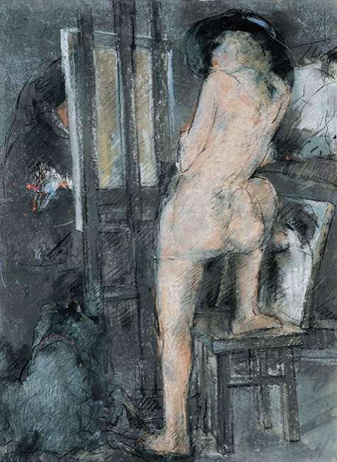 120. Luj Pintarić, "Atelje", 54x40 cm