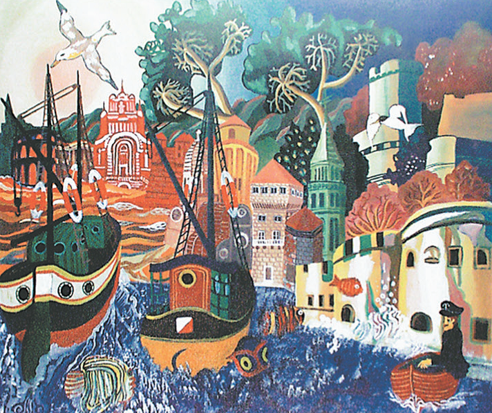 104. Ranko Marton, "On the Adriatic", 40x58 cm