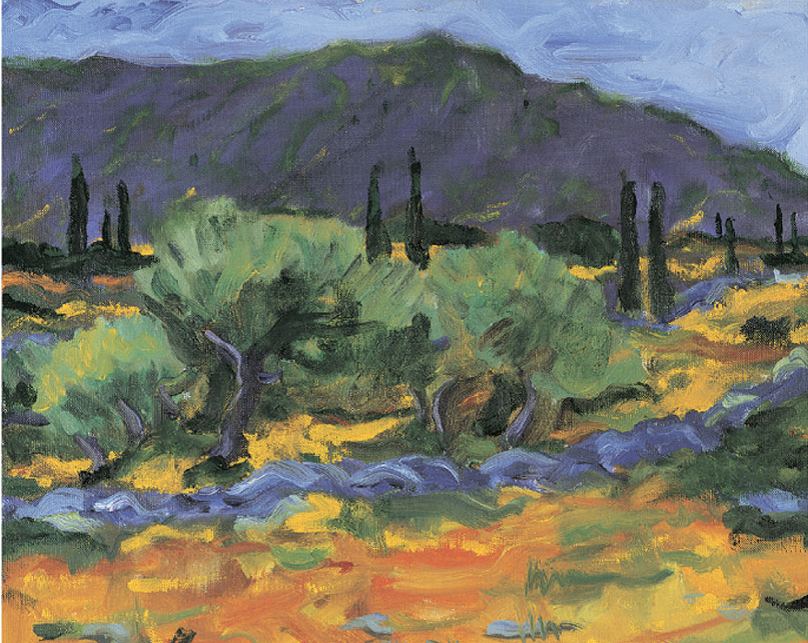 58. Ivica Zupković, "Die Mittelmeerlandschaft" 40x48 cm