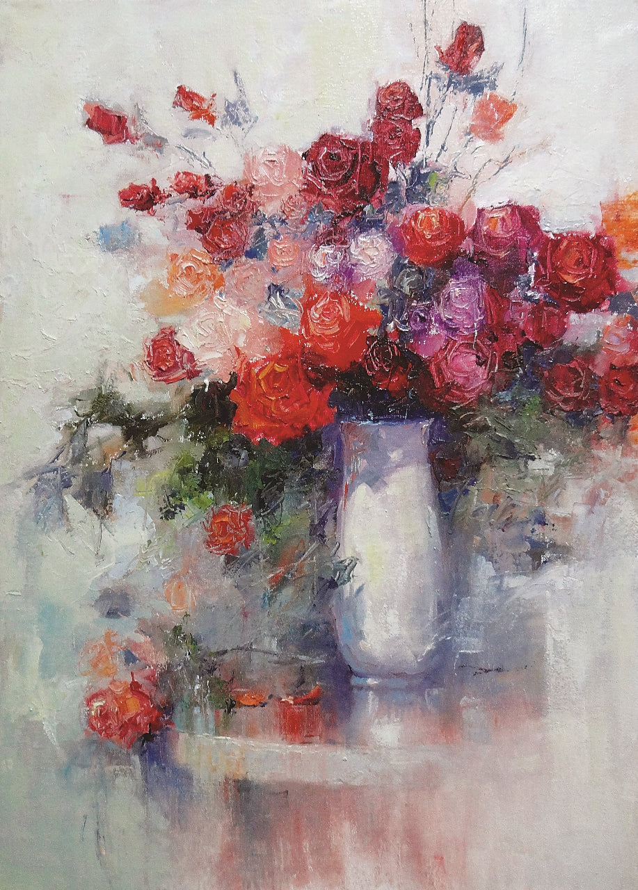 100. Ivica Petraš, "Vase with Flowers", 56x40 cm