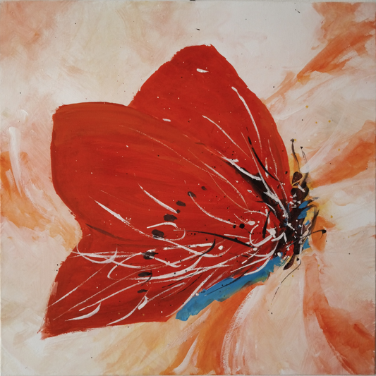 02. Mladen Legin, "Red butterfly", 42x42 cm