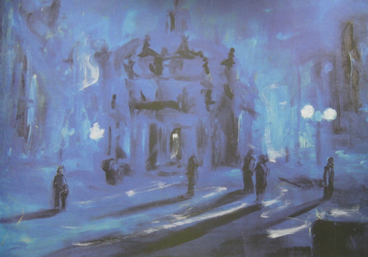 40. Ivica Zupković, "In front of the theater", 43x62 cm
