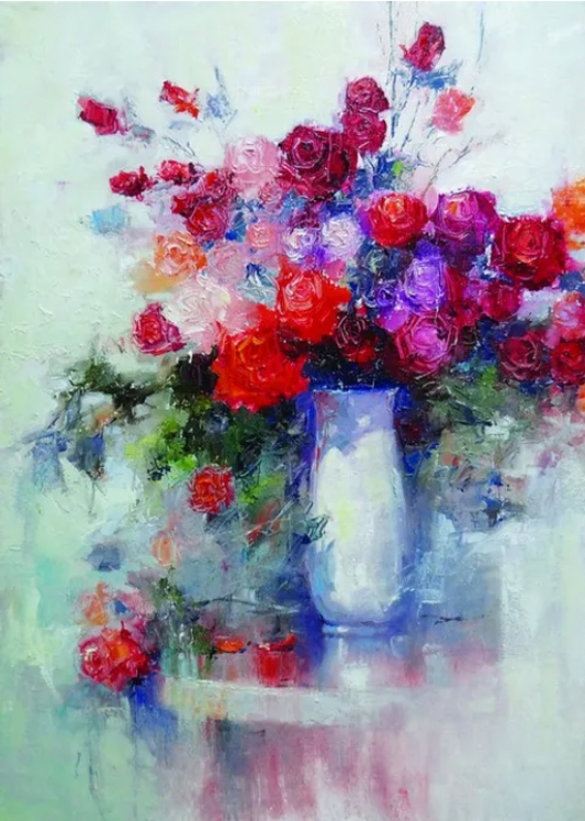 100. Ivica Petraš, „Vase with Flowers“, 56x40 cm